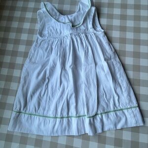 Auraluz Simple White and Green Baby Dress